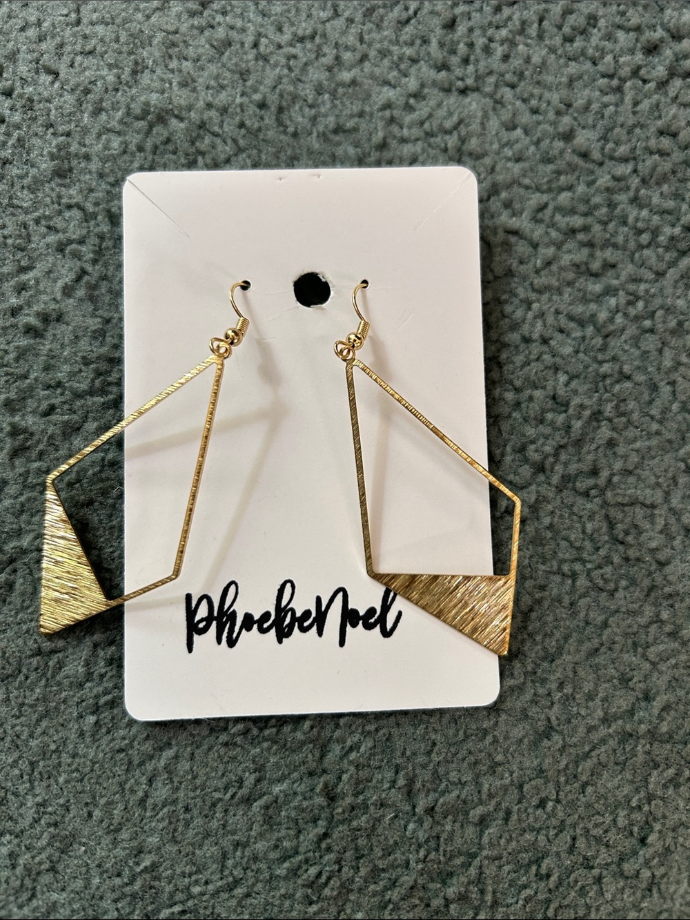 Gold Geometric Drop Earrings